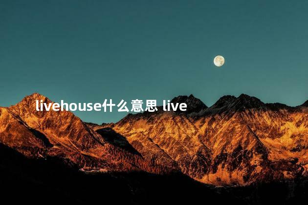 livehouse什么意思 livehouse是酒吧吗